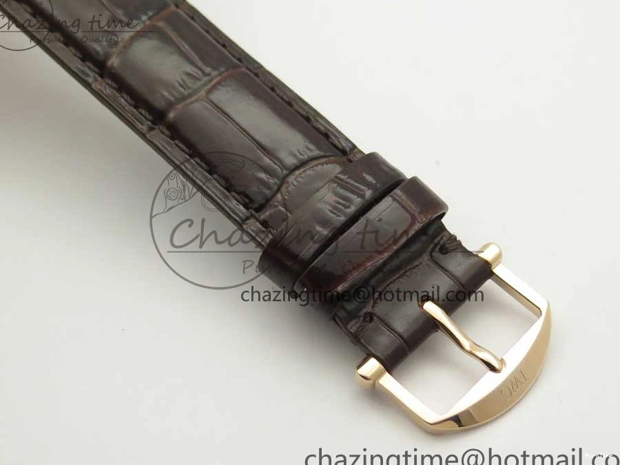 MIROTIME 0126 Portofino Automatic RG FKF 1:1 Best Edition White Dial on Brown Leather Strap A Practical 7140